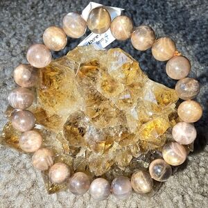 8mm Backbone Sunstone Bracelet